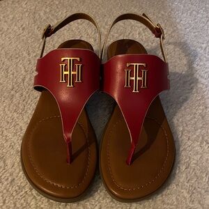 Tommy Hilfiger Sandals Size 8 Red
